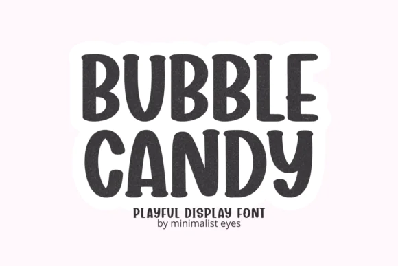 Bubble Candy Font | Modern Bold Minimal Display Typeface for T-Shirts, Logos, Quotes, Branding, Headlines, Valentine Designs & Creative Projects
