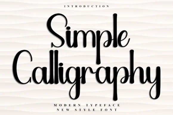 Simple Calligraphy Font | Festive Holiday Script Typeface with Glyphs & Ligatures for Greeting Cards, Gift Labels, Invitations & Christmas Designs