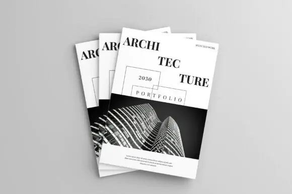 Modern Architecture Portfolio Template for Architects, Interior Designers & Real Estate Professionals | Editable Ai & EPS Portfolio, Project Proposal, Company Profile, Studio Presentation and Real Est
