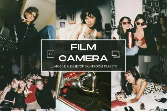 10 Film Camera Lightroom Presets Bundle for Mobile & Desktop | Kodak Inspired Vintage Film Filters | Grainy Retro Aesthetic Presets for Instagram, Blogger & Photography Editing