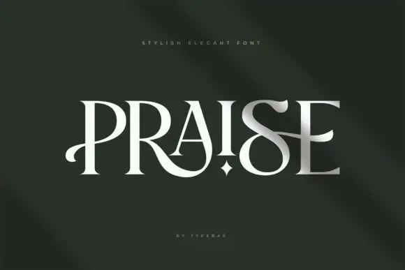 Praise Elegant Branding Font – Stylish Sophisticated Typeface with Ligatures, Multilingual Support & PUA Encoding for Logos, Brand Identities, Packaging, Labels & Premium Creative Designs