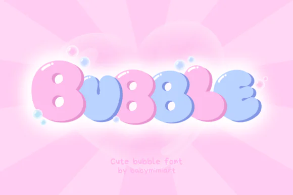 Bubble Font | Cute Rounded Playful Typeface for Children’s Books, Logos, Greeting Cards, Stickers, Invitations, Crafts & Cheerful Creative Designs
