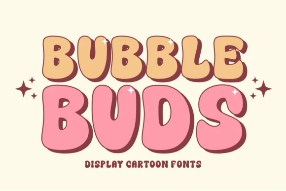Bubble Buds Font | Back-to-School Bubble Display Typeface for T-Shirts, Bulletin Boards, Stickers, Quotes, Mugs, Sublimation & Classroom Designs