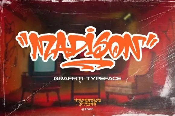 Madison Font | Bold Graffiti Street Art Typeface for Posters, Logos, Movie Titles, Game Designs, Book Covers, Headlines & Urban Projects