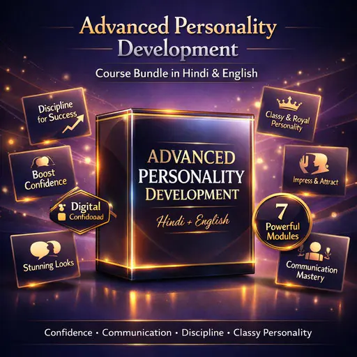Advanced Personality Development Course Bundle in Hindi & English | Confidence, Communication, Discipline, Presentation Skills