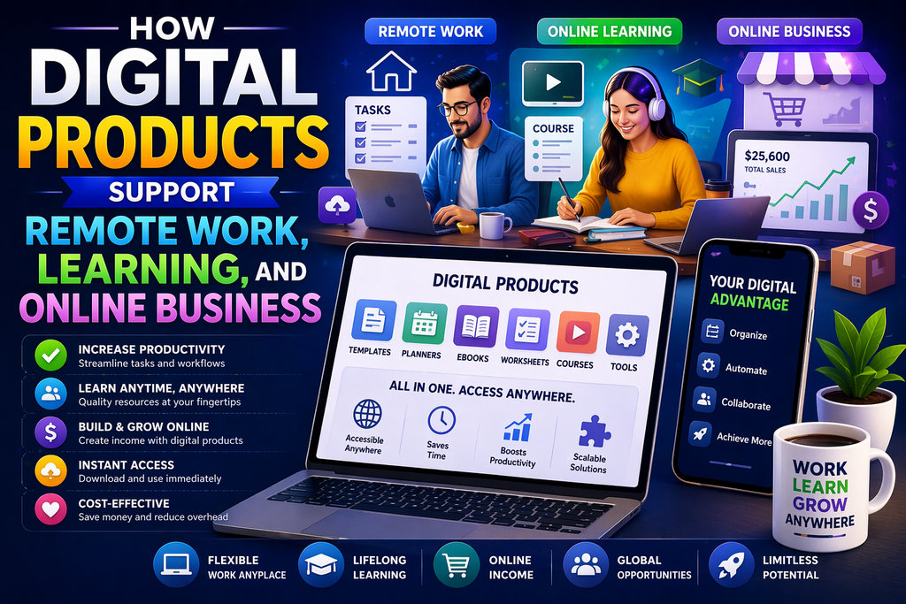How Digital Products Support Remote Work, Learning, and Online Business