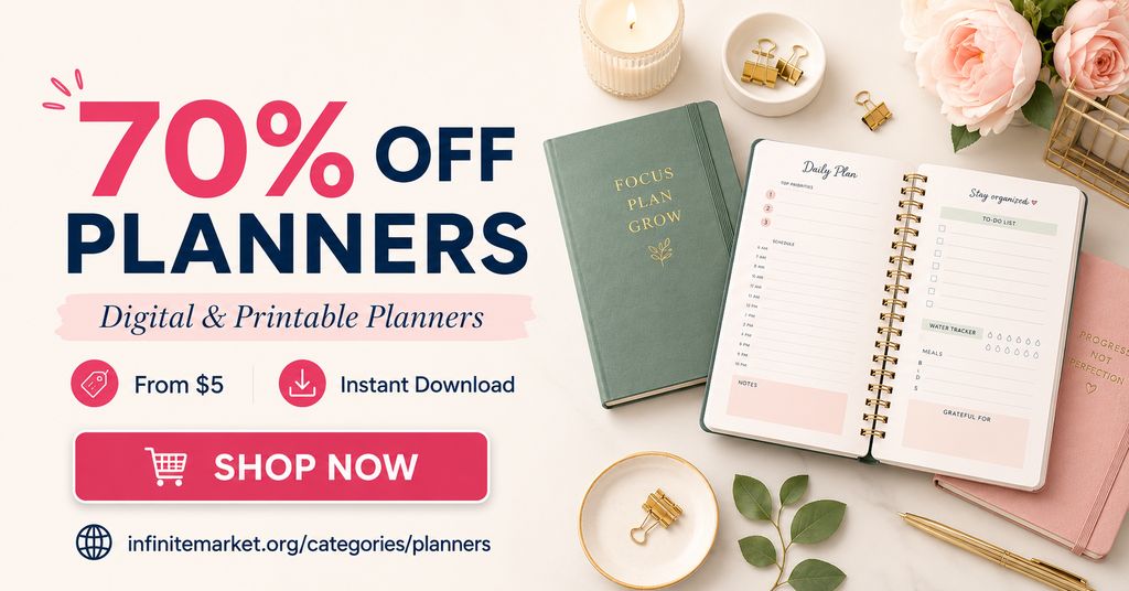 70% OFF Digital & Printable Planners: Organize Your Life for Less